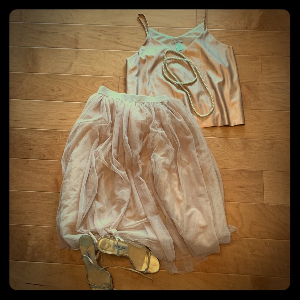 Esley Collection Tulle skirt. Blush pink. Size M